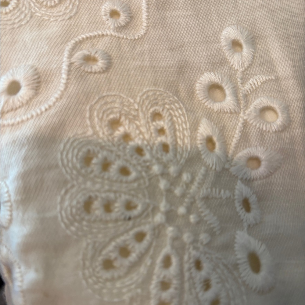 Zara Ivory Cream Cottagecore Lagenlook Embroidered Rope Tie Zip Maxi Skirt XL - Picture 11 of 14